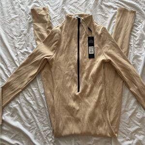Fashion Nova Tan Jumpsuit
